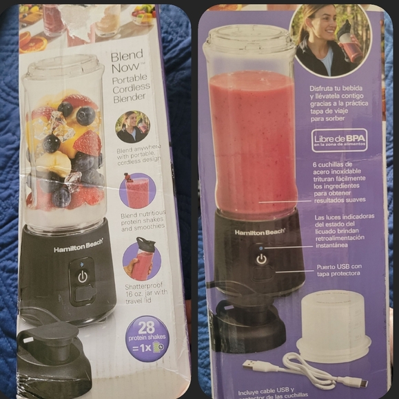 Hamilton Beach Cordless Personal Blender, 16oz, Model #51180 Like New - Picture 12 of 14